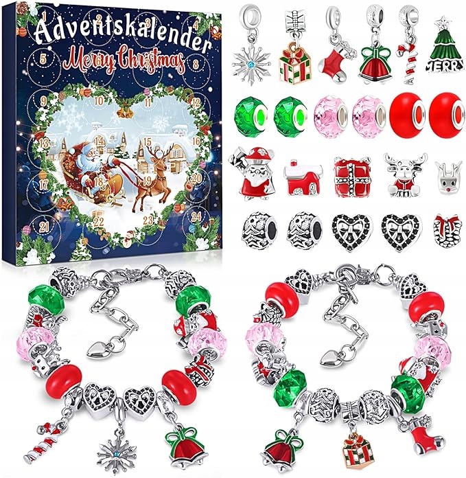 KALENDARZ ADWENTOWY ŚWIĄTECZNY BIŻUTERIA