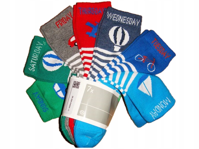 

Nowe C&a 7 pac kolorowe skarpetki 27/30