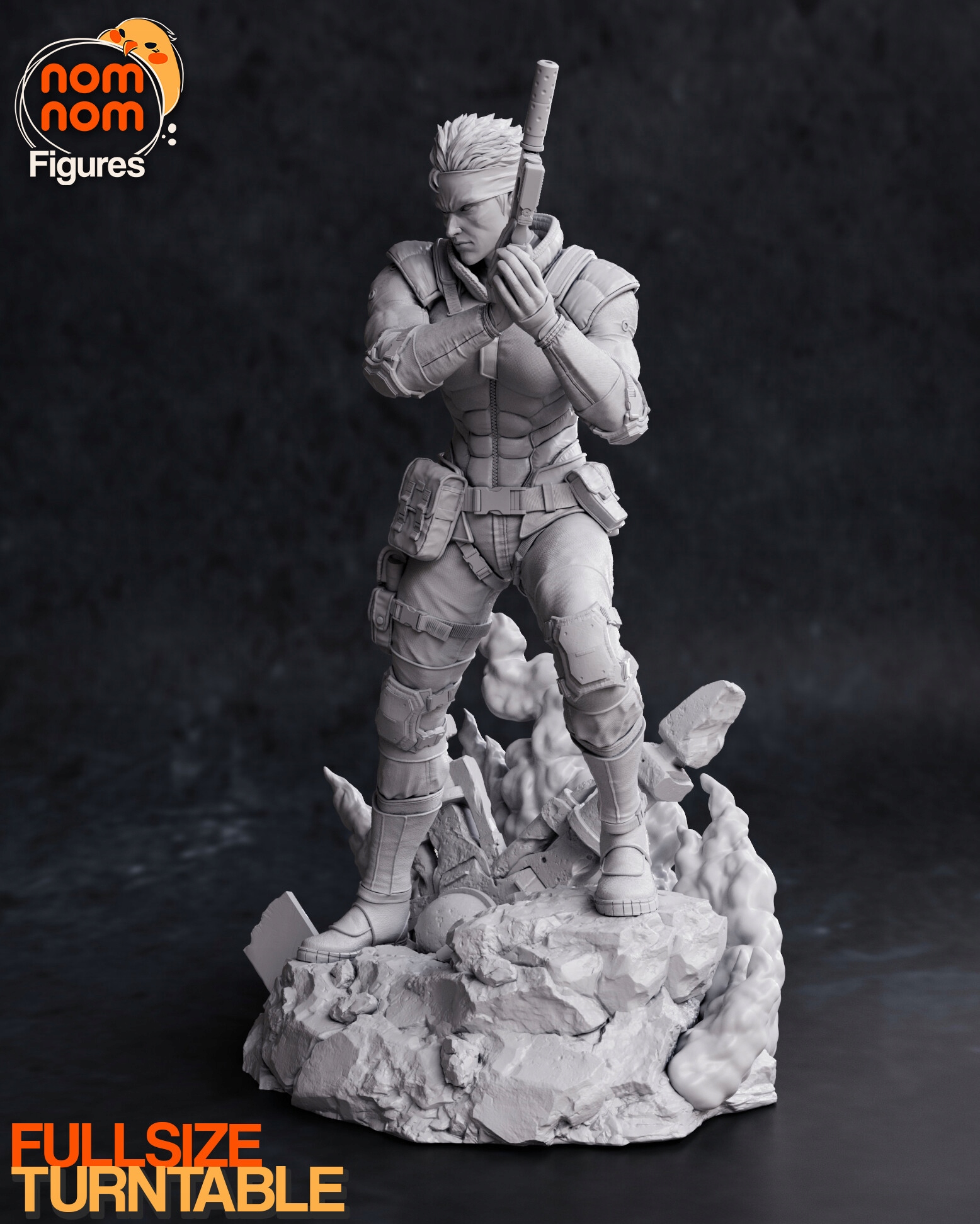 Figurka Solid snake Metal Gear Solid Miniatura NomNom Figures 3D tisk