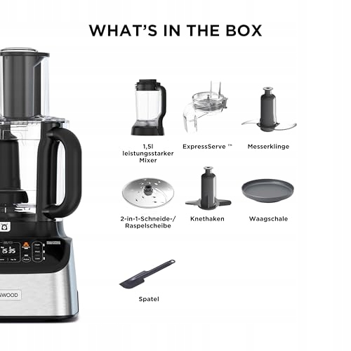KENWOOD Multipro Robot Kuchenny 2w1 Mikser 1000W Srebrny Z Akcesoriami — miniatura 7