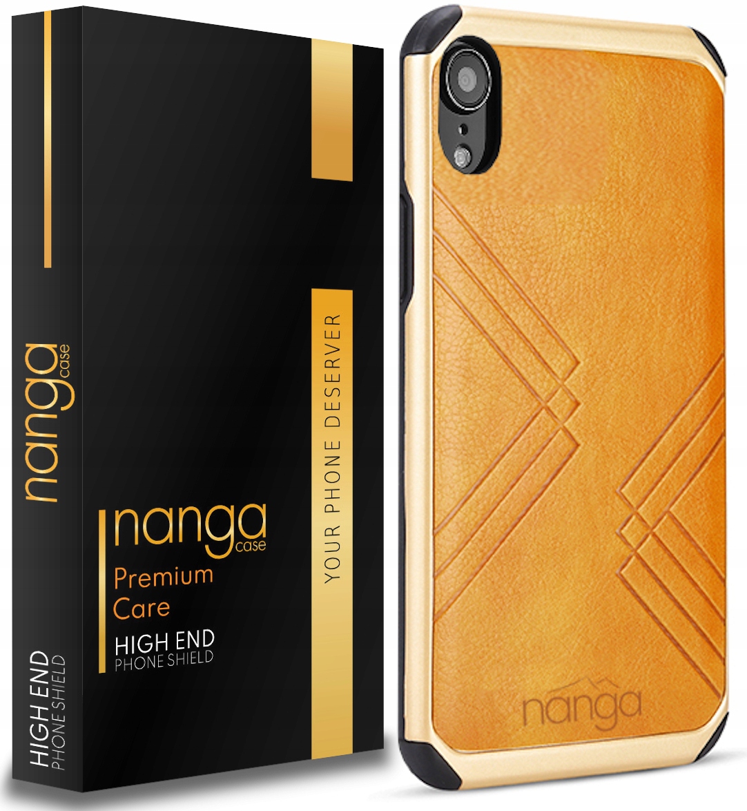 

Etui Skóra Pancerne Biznes Do Iphone Xr Gold