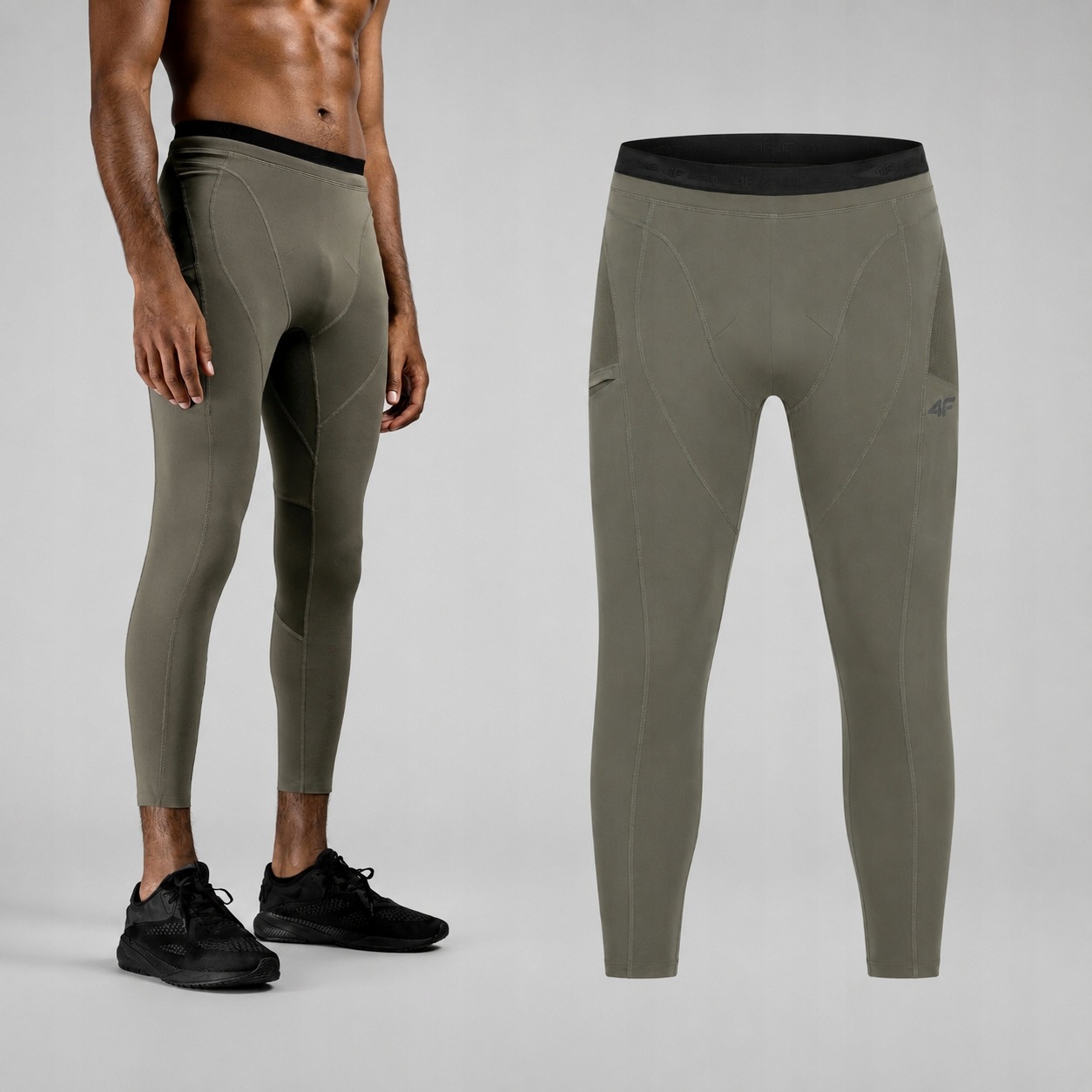 Legginsy Treningowe Męskie 4F RL9 L M074 Szybkoschnące Robert Lewandowski