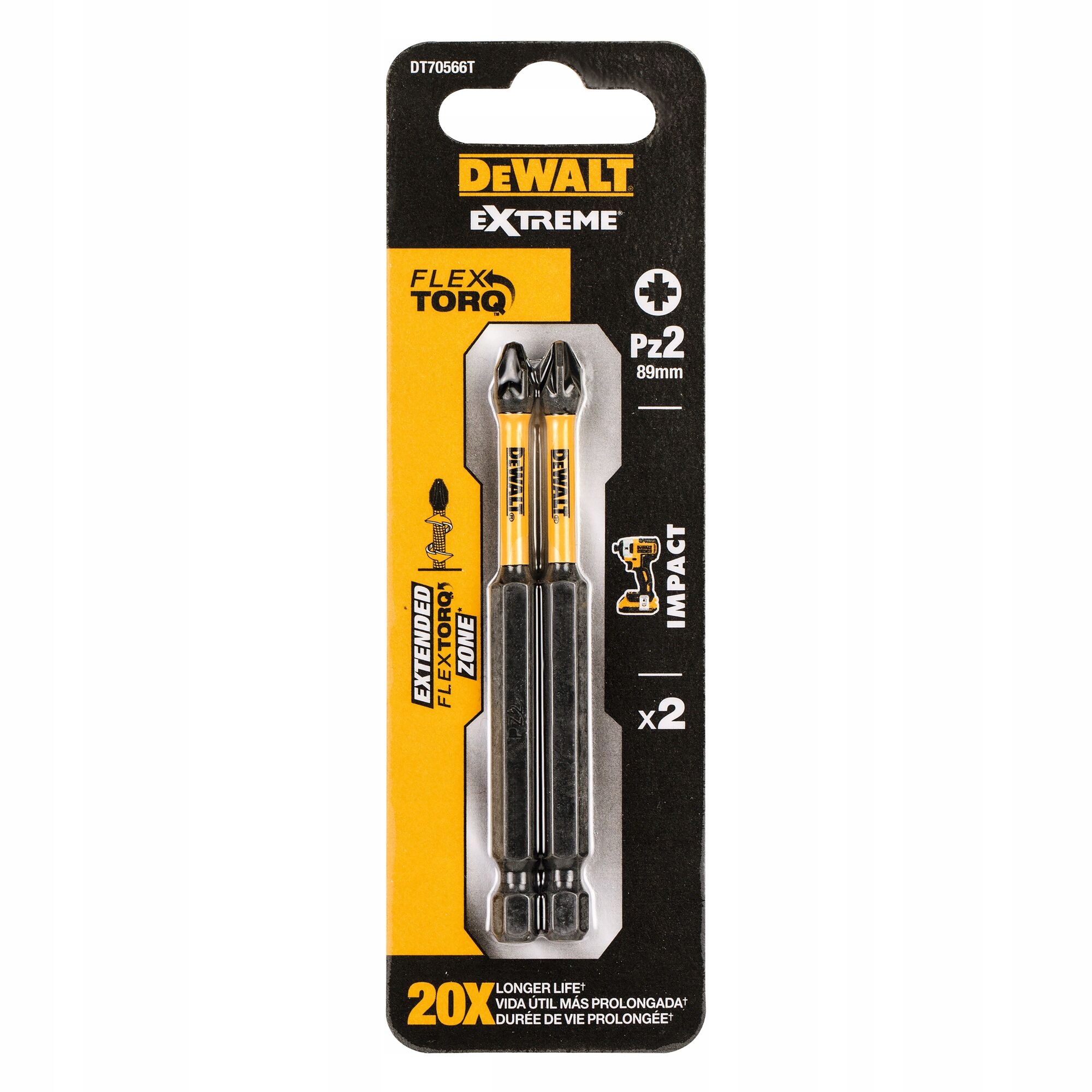 

Dewalt Bity Udarowe Torsion PZ2 89MM 2SZT DT70566T