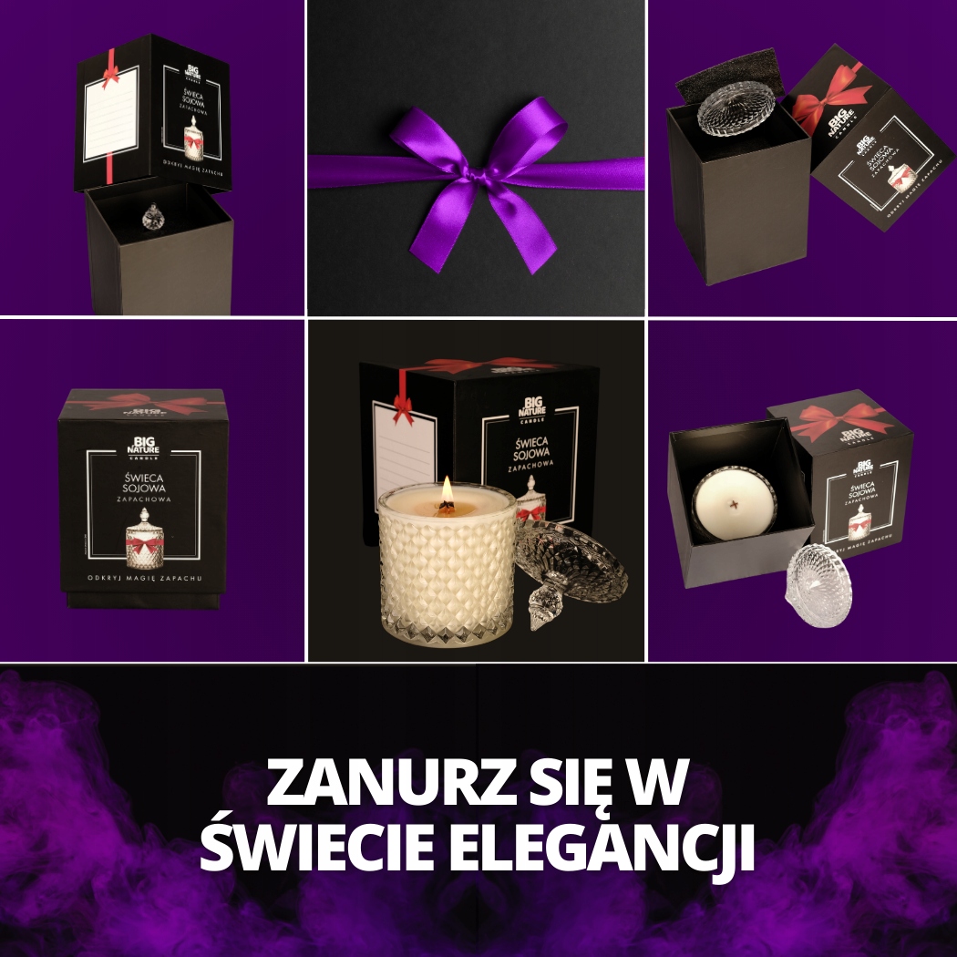 Świeca sojowa zap. insp. LOLITA LEMPICKA 240g PREZENTOWA - BIG NATURE CANDLE — 3