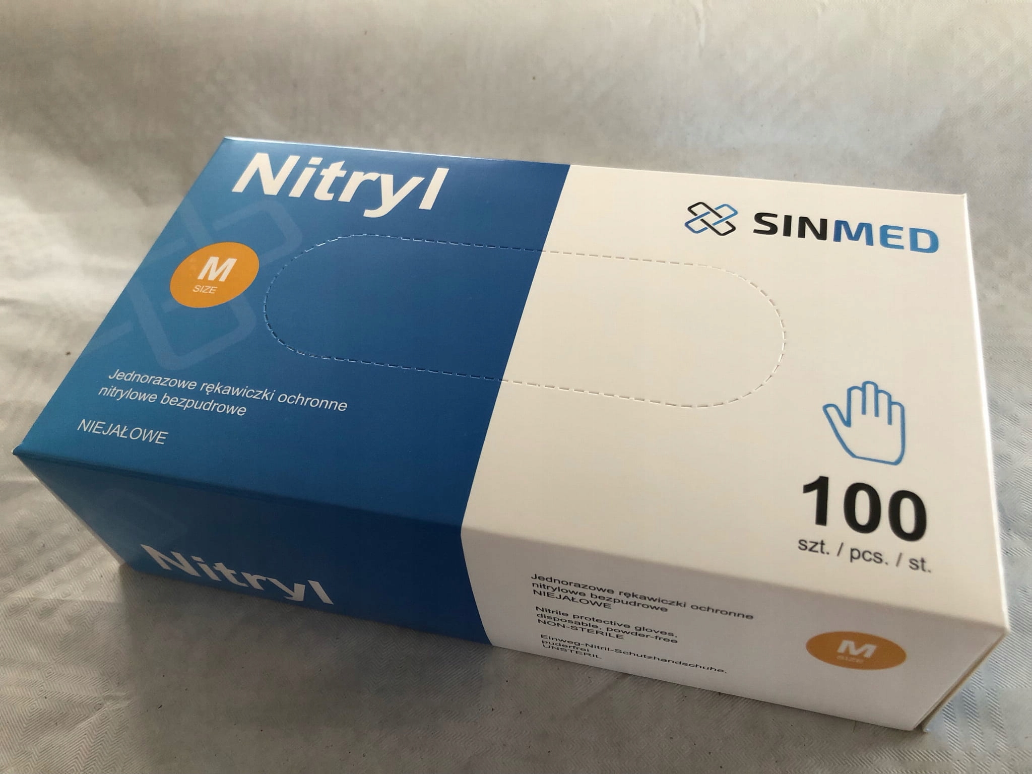 

Rękawiczki nitrylowe roz. M 100 szt.