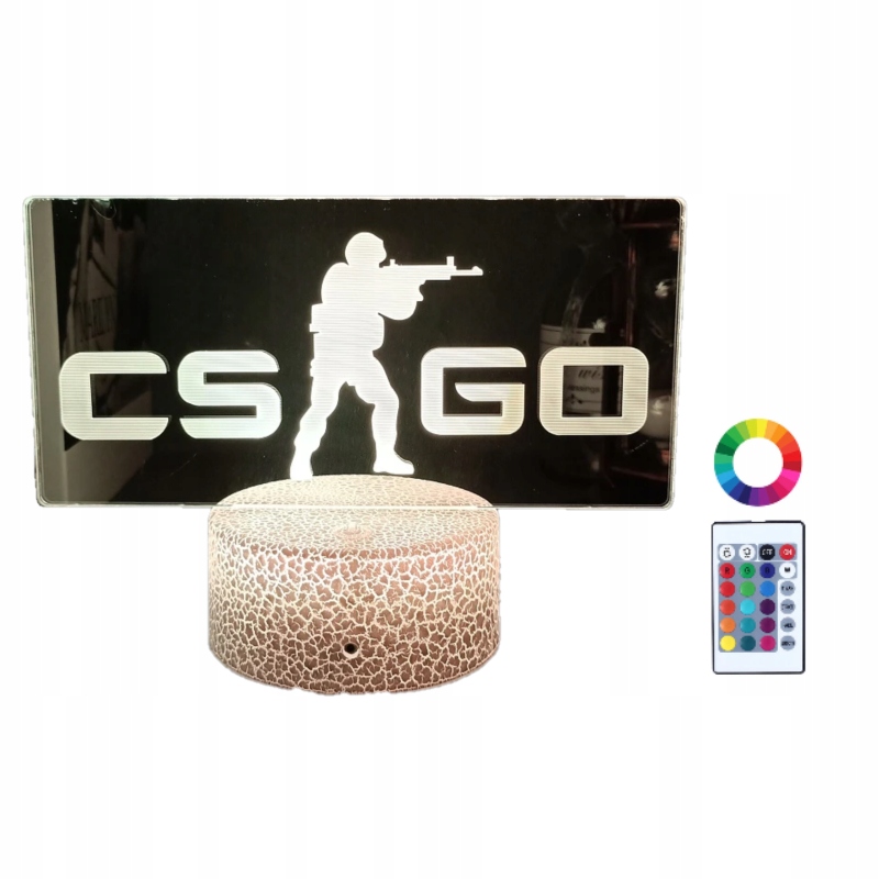 

Lampka Nocna Cs Go ConterStrike 3D Led Grawer Imię