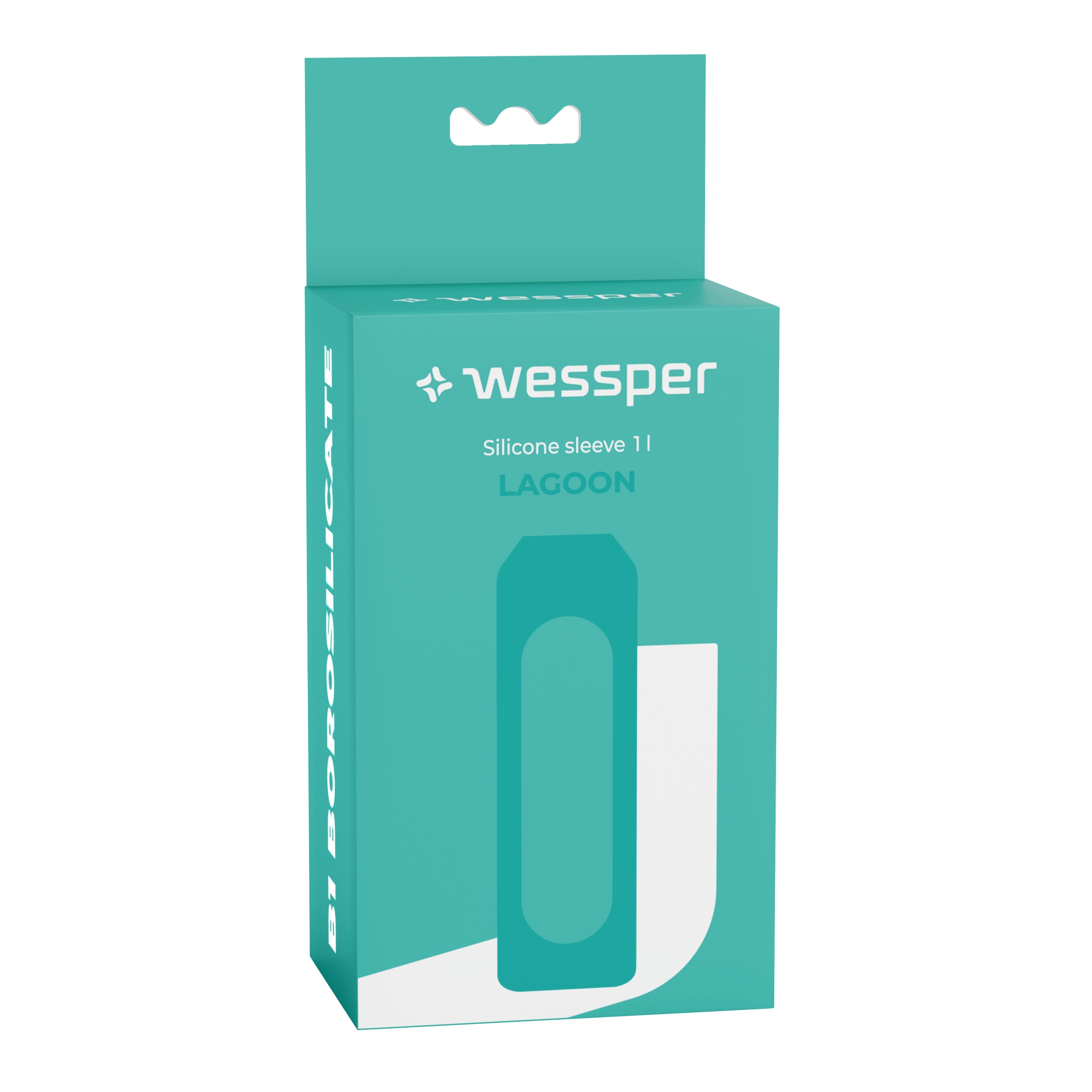 Etui do butelki szklanej Wessper B1 Borosilicate 1l kolor szmaragdowy