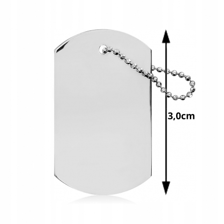 

Srebrny Nieśmiertelnik Dog Tag Pr. 925 + Grawer