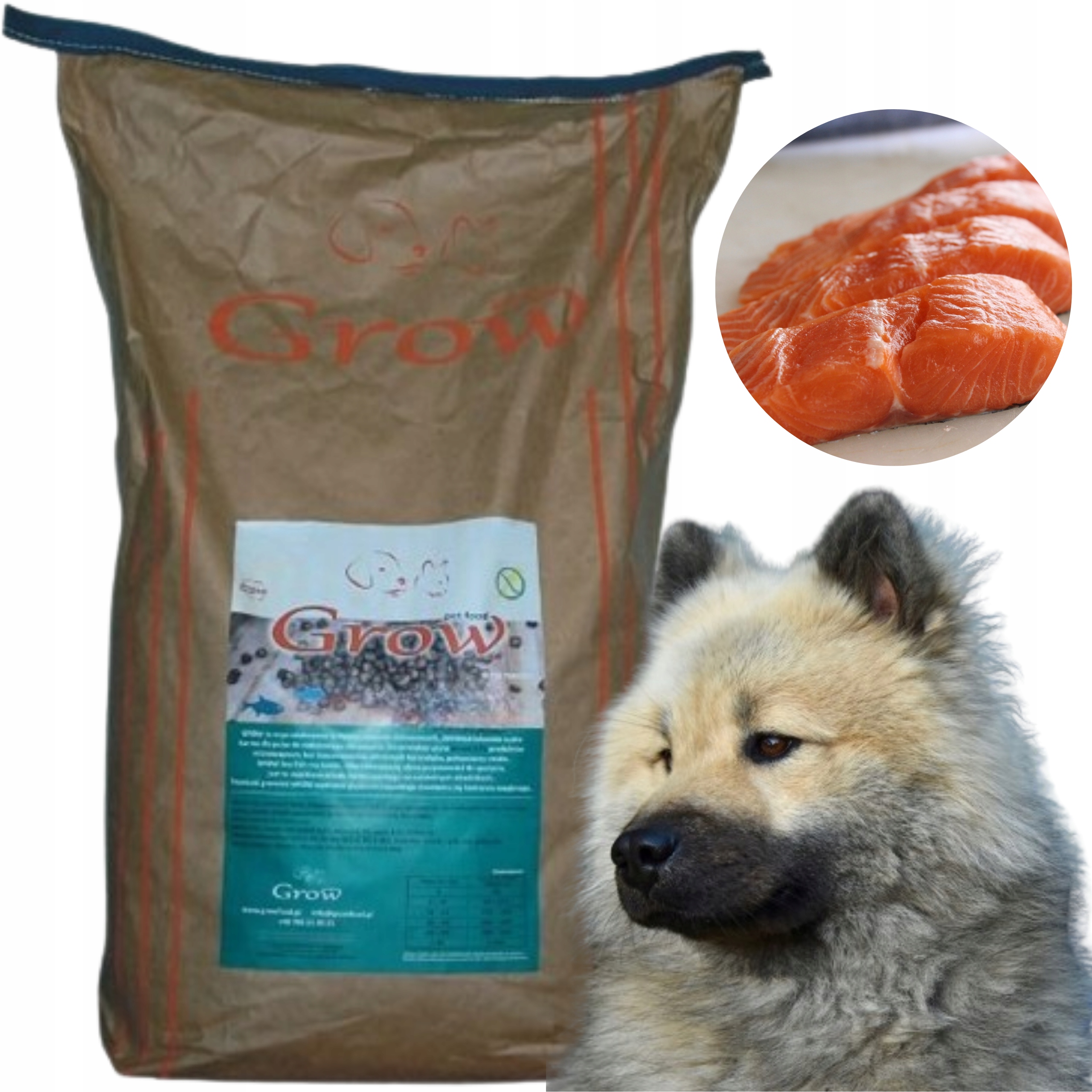 Levně Grow krmivo Ryba Mořská Adult S/m Suché Krmivo pro psa Adult Dog 7 kg Dárek