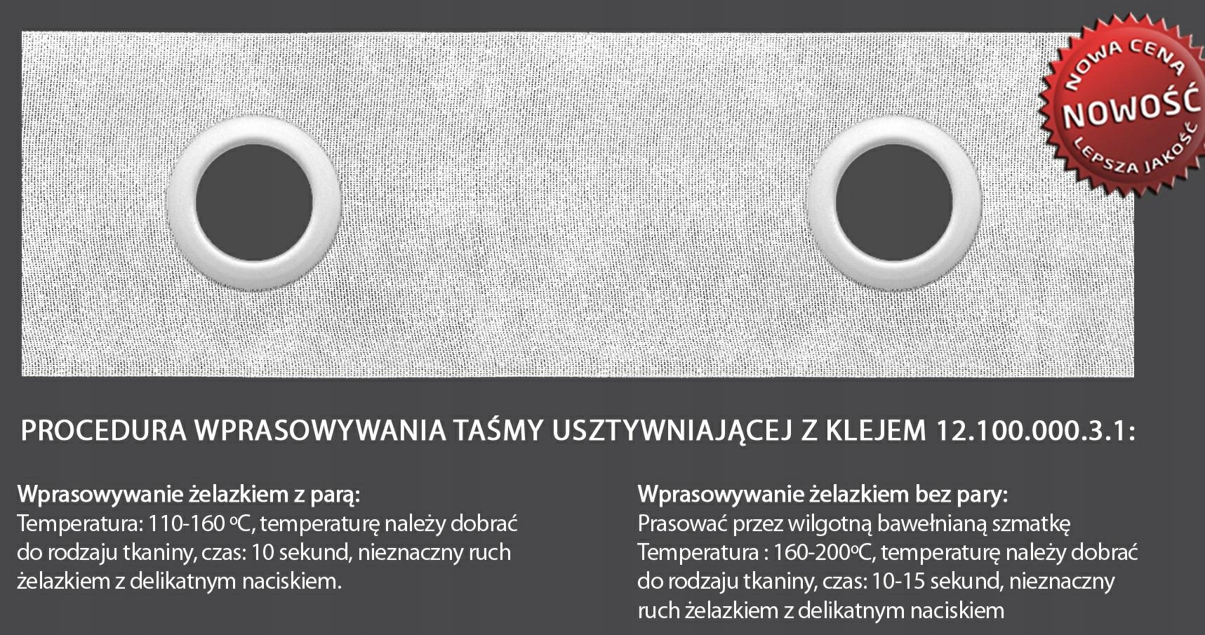 Záclonová páska 100 mm 12.100.000.3.1 TZ18 50 m