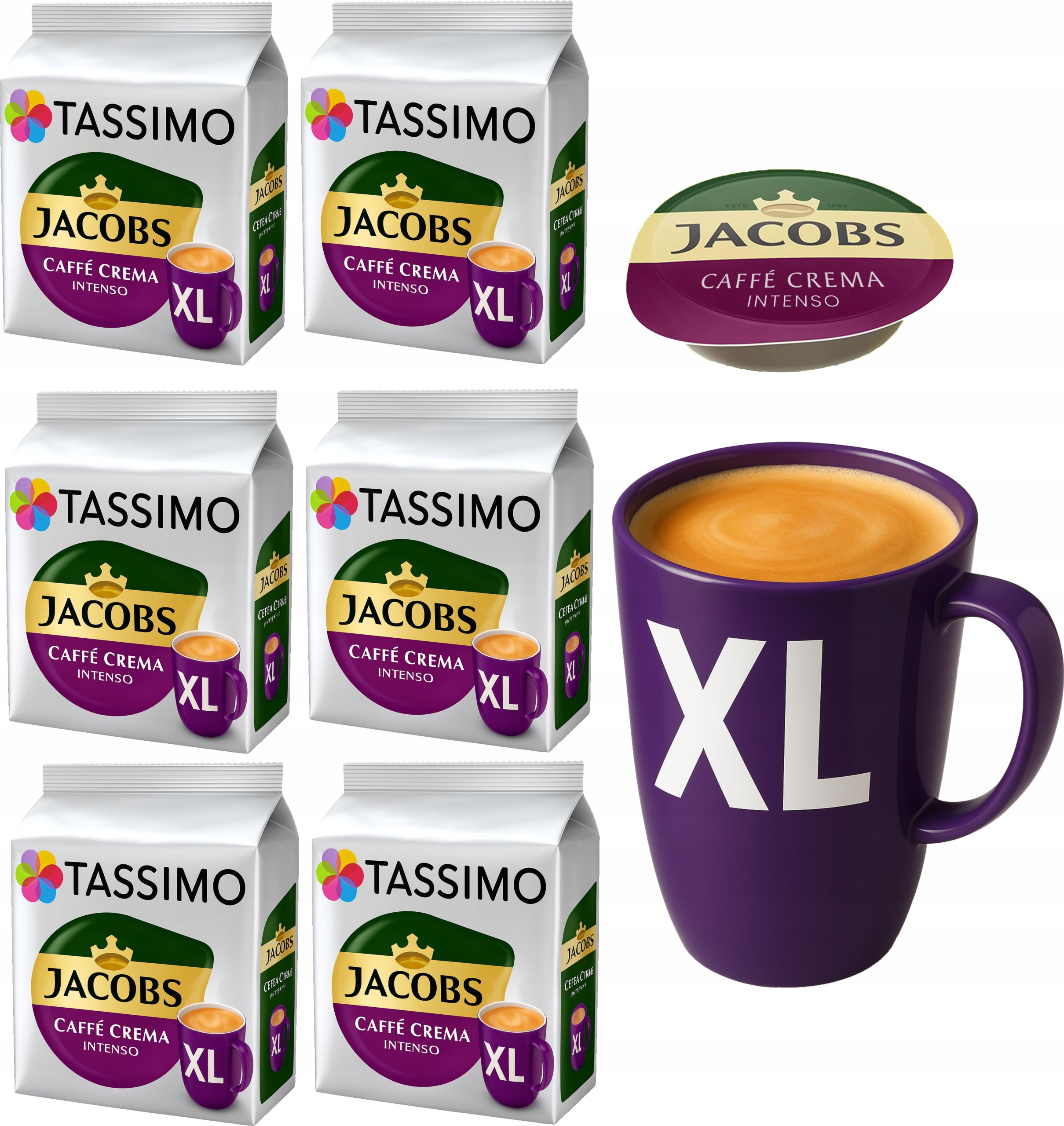 Levně Kapsle káva Tassimo Caffe Crema Intenso XL 6 x 16 kusů