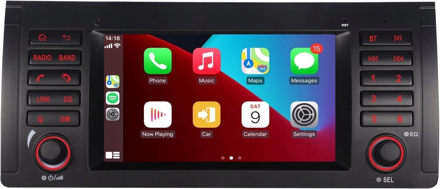 Bluetooth Autorádio Usb Android Apple Carplay 2 Din Pro Bmw E39 E53