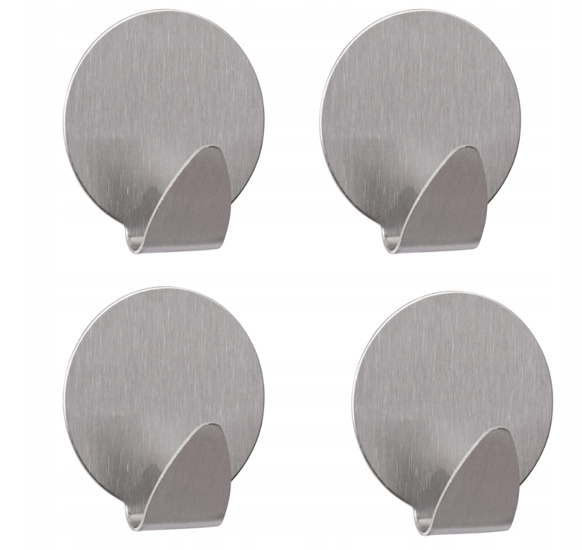 WIESZAKI HACZYKI SAMOPRZYLEPNE STALOWE 4 SZT