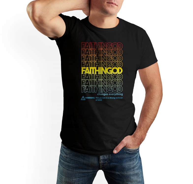

T-shirt męski Faith In God koszulka Wiara 3XL