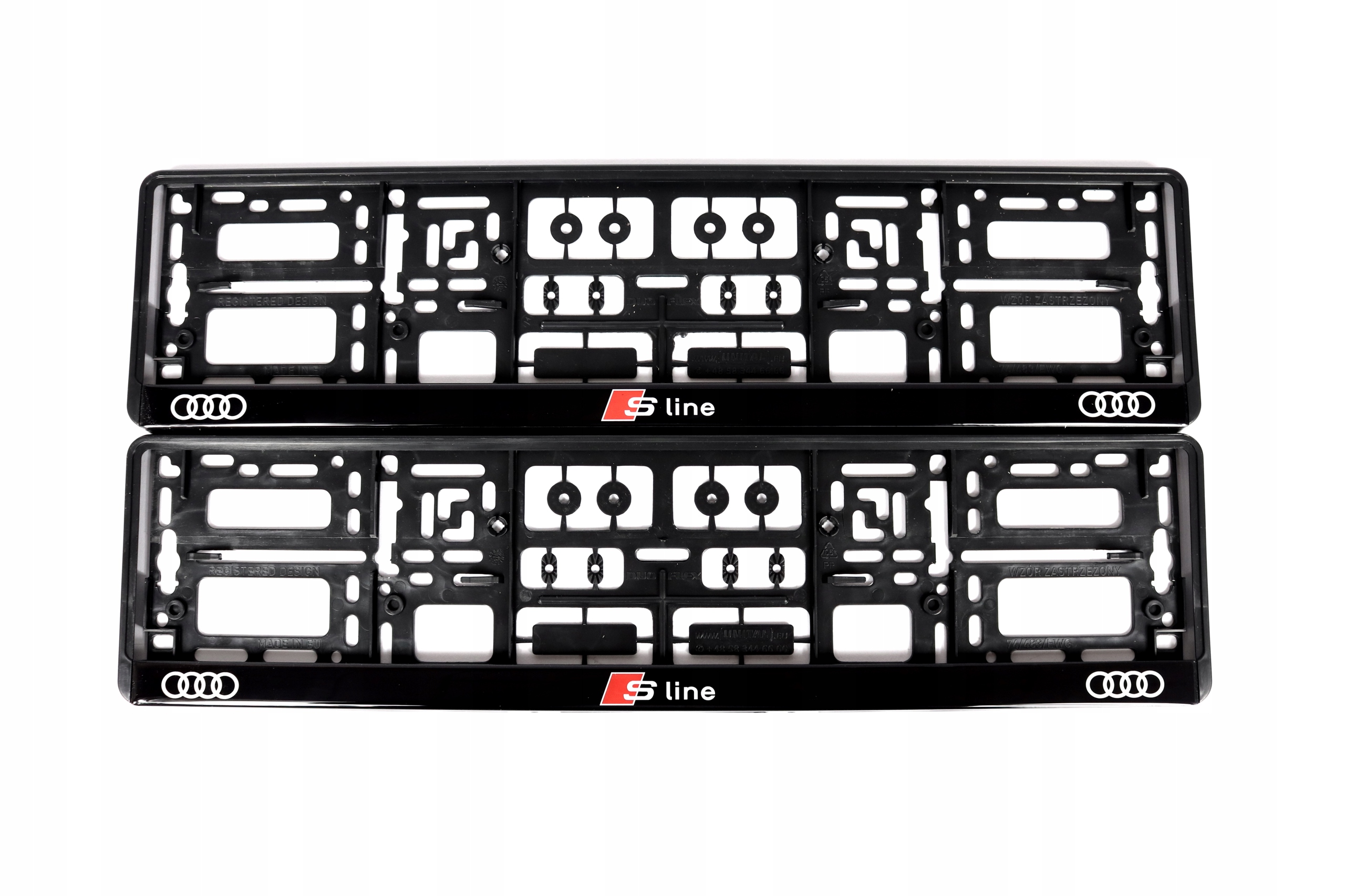 

Ramki Tablicy Audi Sline Logo Czerwone S-line 3D