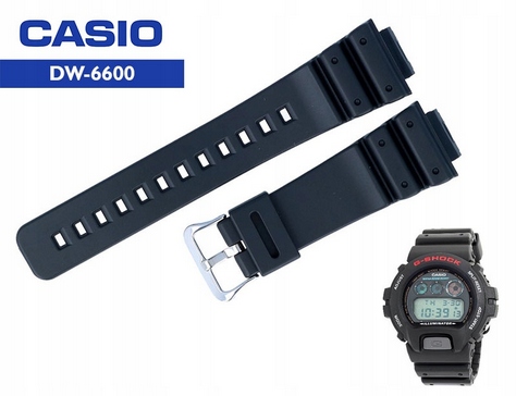 Pasek+bezel Pro Casio DW-6900 DW-6600 černý Originál Kpl Sada Teleskopů