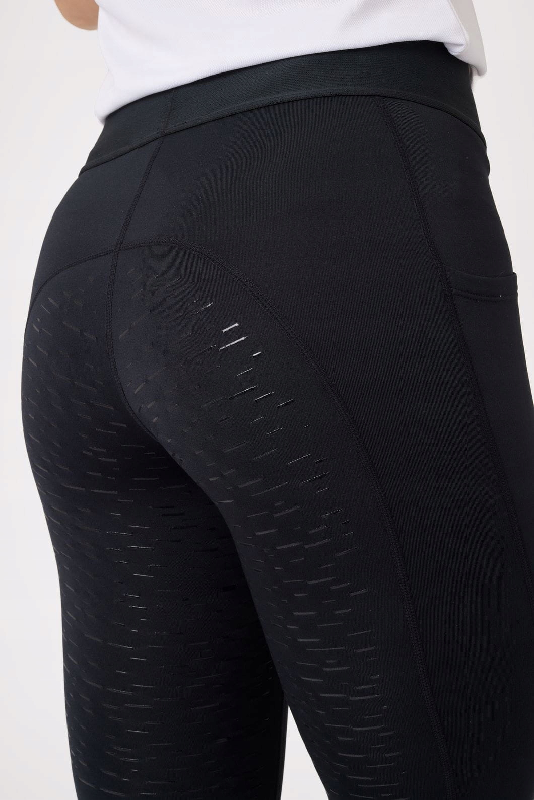 Horze Maia Legginsy jeździeckie z pełnym lejem Anthracite Dark Grey 38