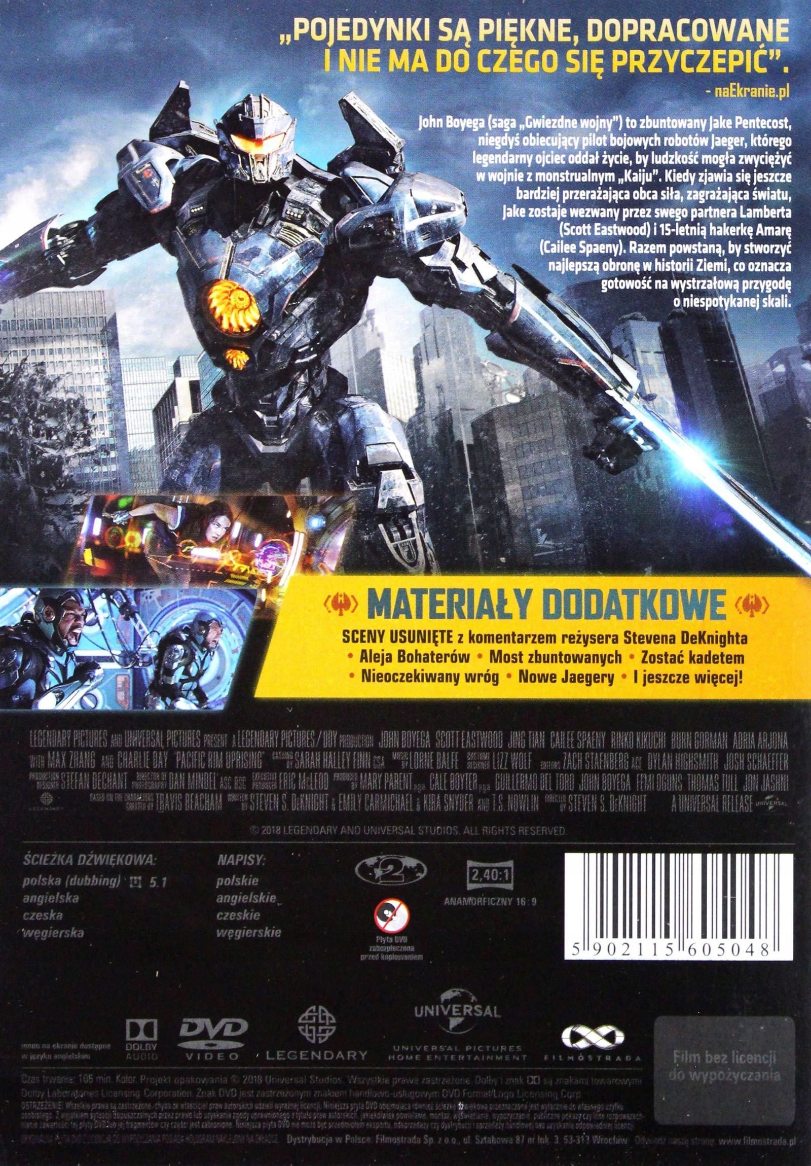PACIFIC RIM: REBELIA (DVD) Stan opakowania oryginalne