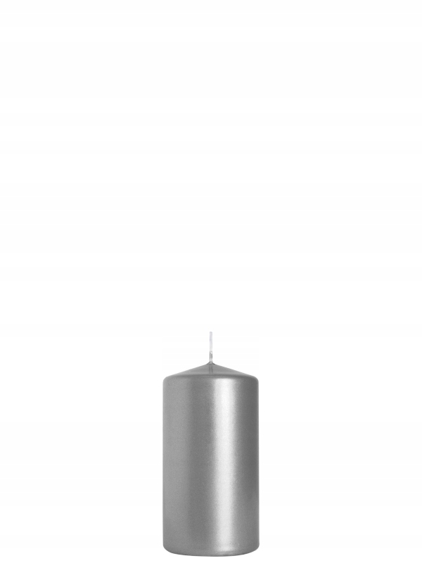 

Świeca walec 50/100 srebrny metalik