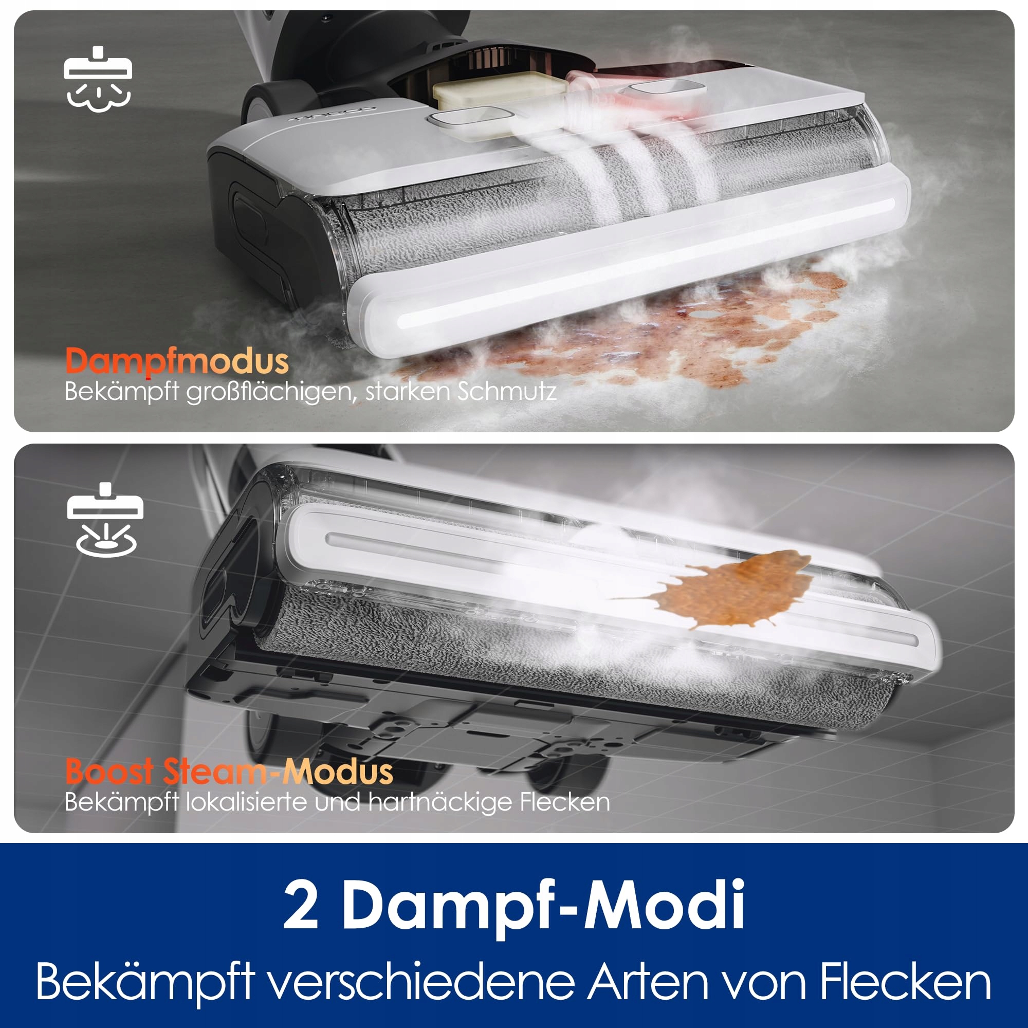 TINECO Floor ONE S7 Bezprzewodowy Samoczyszczący Mop Parowy — miniatura 4