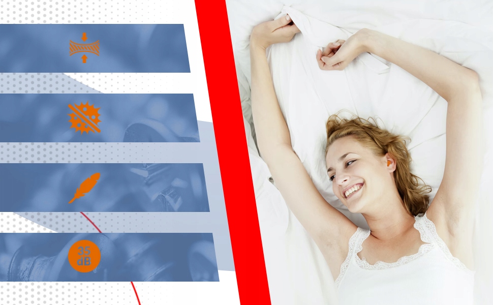 Wkładki, zatyczki do uszu do spania 3M1100 20 par Marka 3M