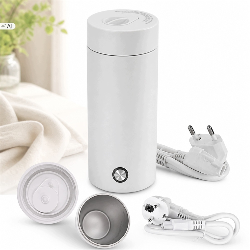 Elektrická turistická konvice 0,4L 300W malá cestovní bílá