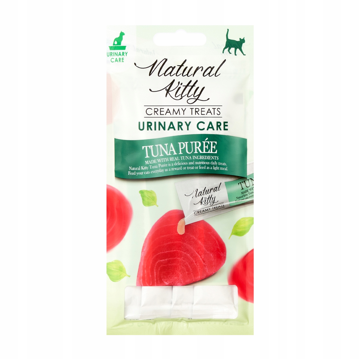 Levně Natural Kitty 100% pamlsek pro kočky pyré tuňák močové cesty 24x48g