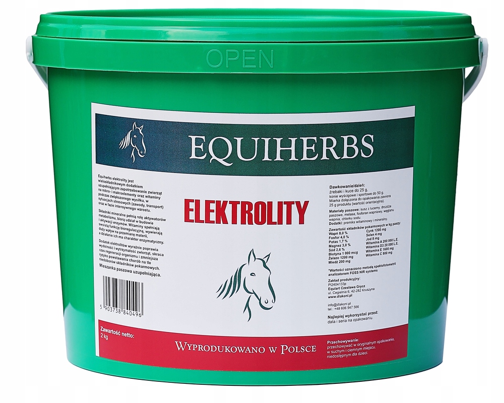 Elektrolity dla koni Equiherbs granulat 2000g