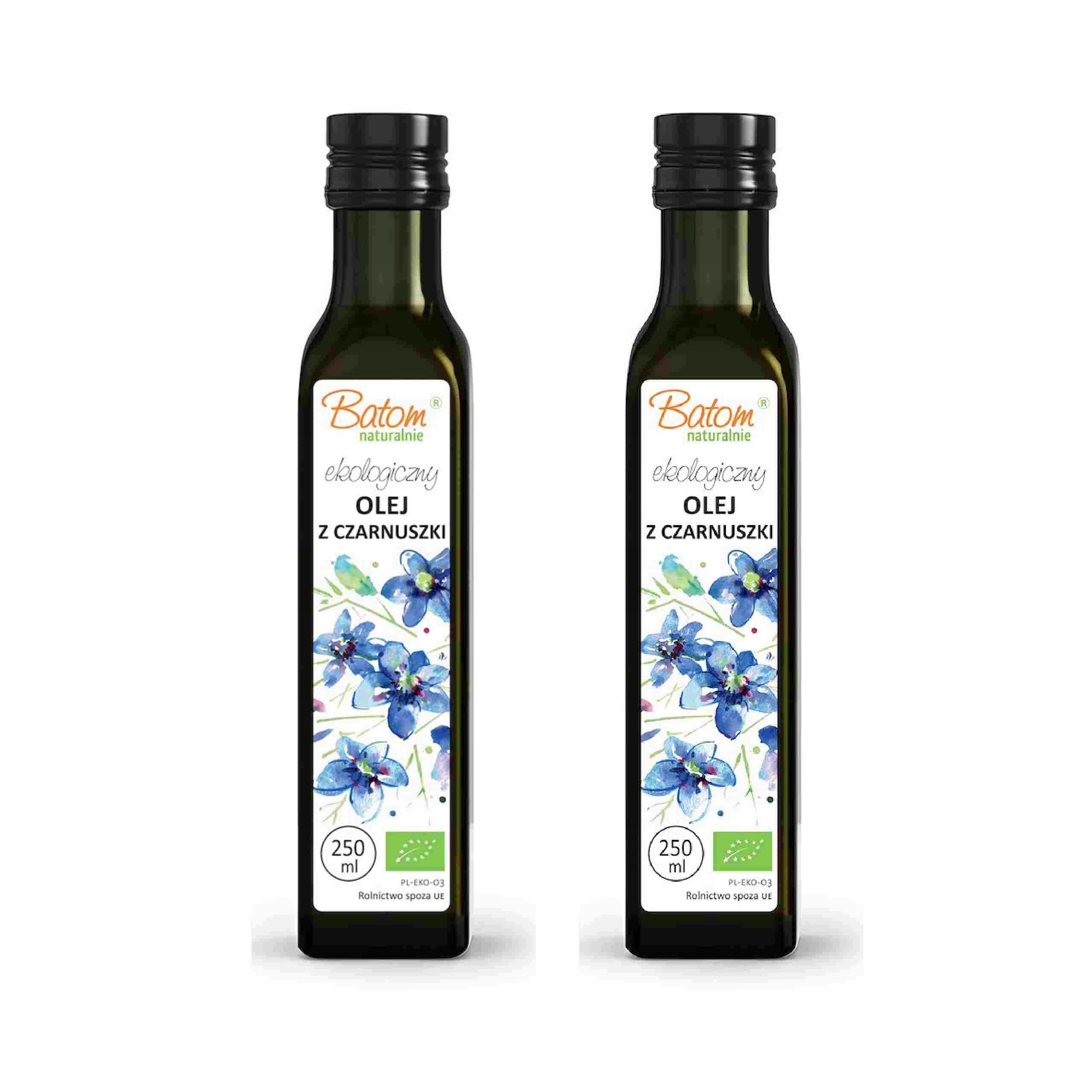 2x Olej Z Czarnuszki Tłoczony Na Zimno Bio 250 ml Batom