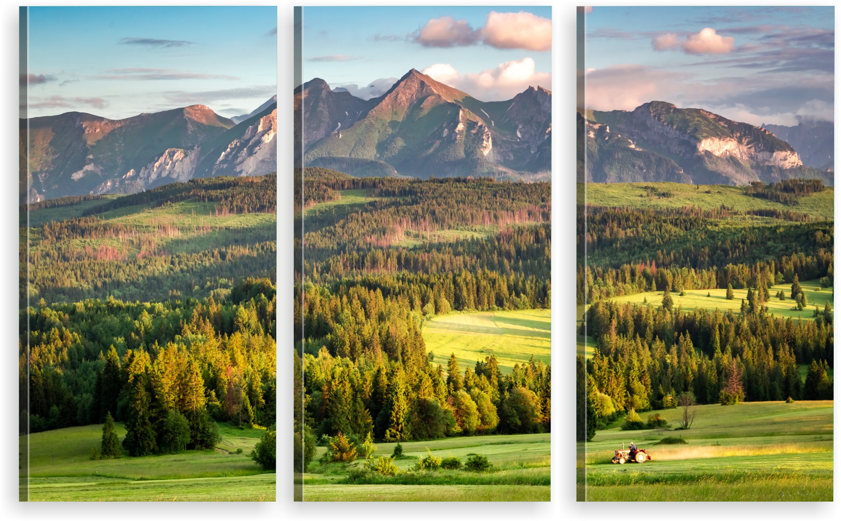 

Tryptyk na płótnie na ściane ścienny góry tatry