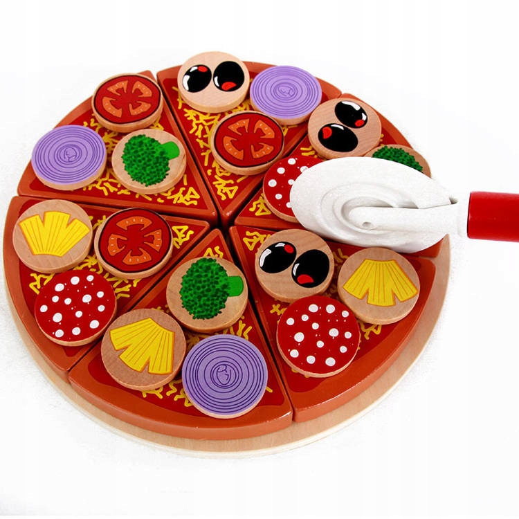 

Sprytne Zabawki. Drewniana Pizza Do Nauki Krojenia