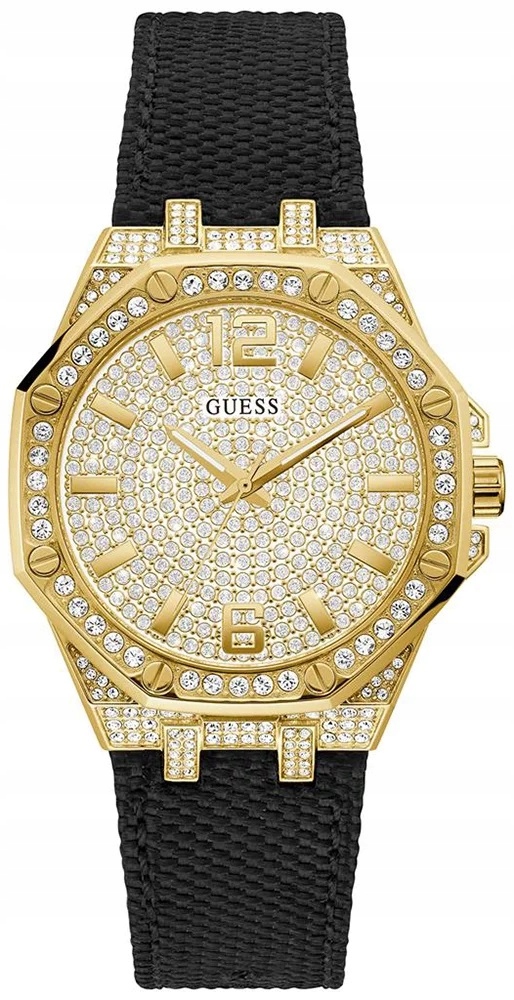 Dámské Elegantní Zlaté Hodinky Guess Shimmer GW0408L2 Zirkony Vodotěsné