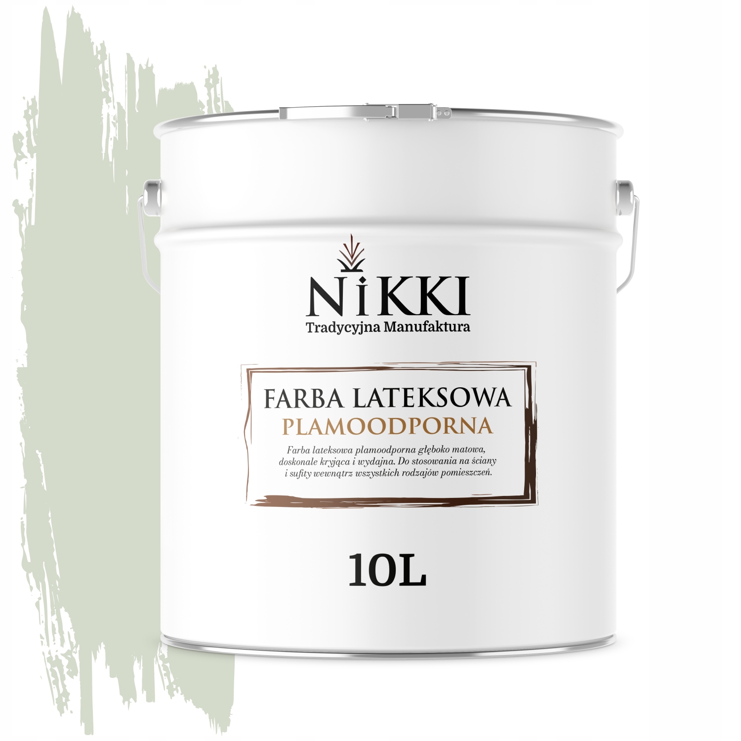 Latexová Farba Odolná Voči Škvrnám Olivová Farba Svetlá H2068 10L Hlboká Matná