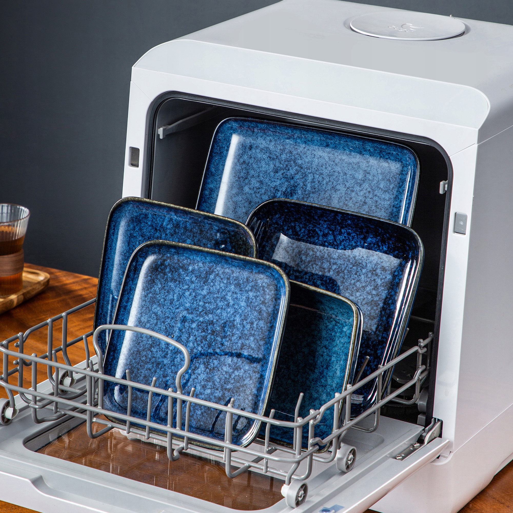 SERWIS OBIADOWY VANCASSO STERN KWADRAT 16 szt. PREZENT ŚWIĘTA KAMIONKA Kolor odcienie niebieskiego