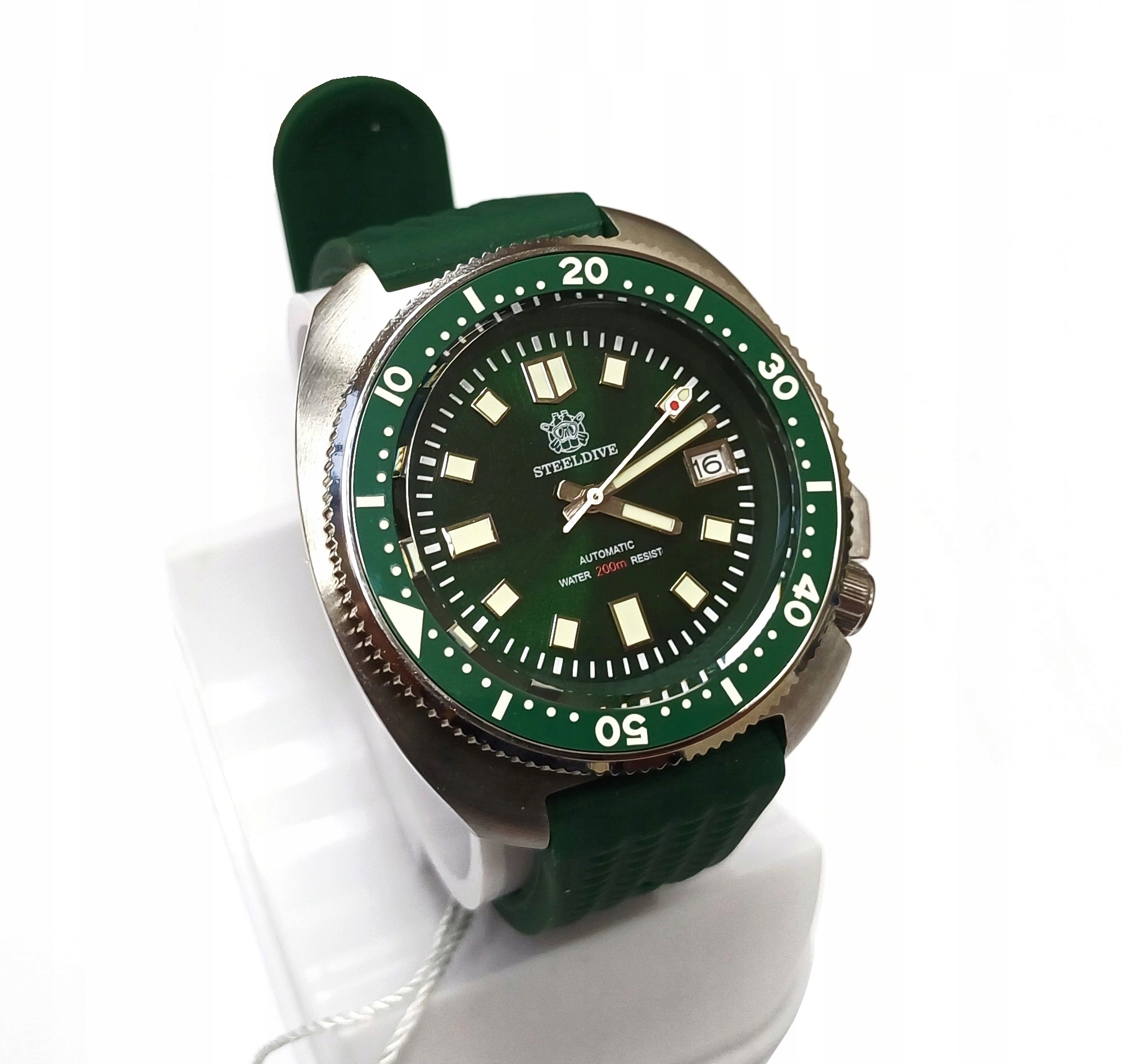 Automatické diver hodinky Luminous, Wr 200 m mechanismus NH35 zelené