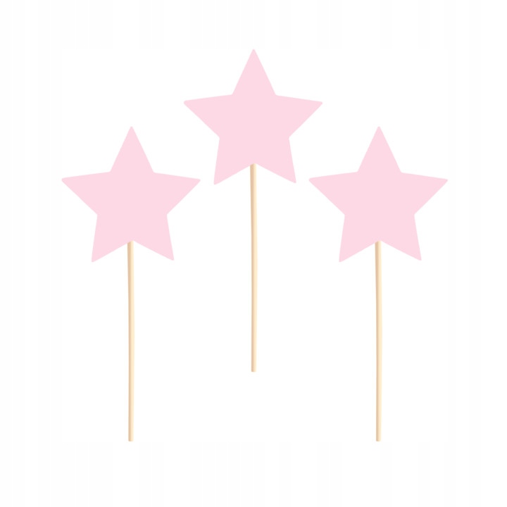 

Pikery Gwiazdki Różowe 6 szt.