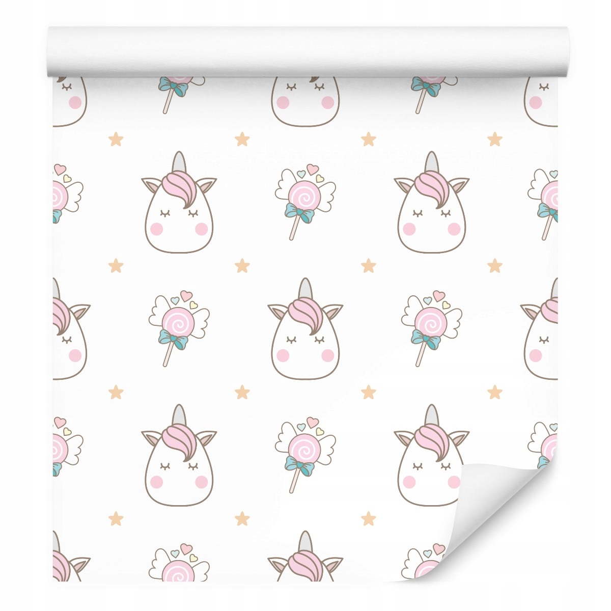 Tapeta pro děti zvířátka Jednorožci pastelová