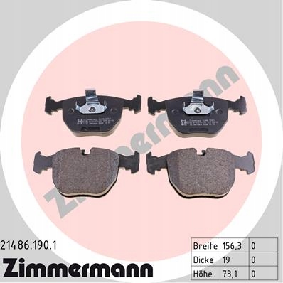 Tarcze Klocki Przod Zimmermann BMW 5 E39 324mm Discs type Ventilated