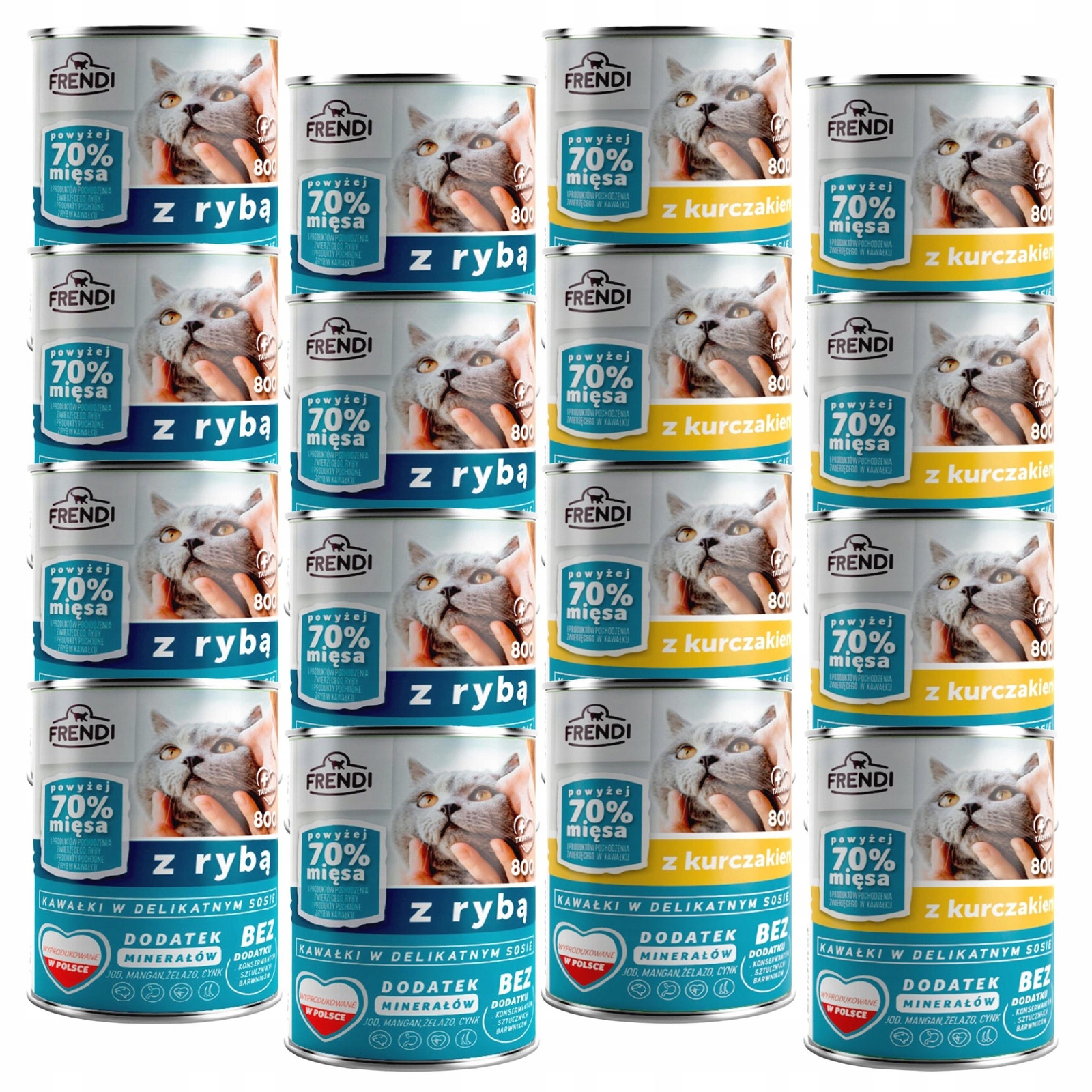 Levně Frendi Kapsička krmivo mokré pro kočky mix chutí 16 x 800 g