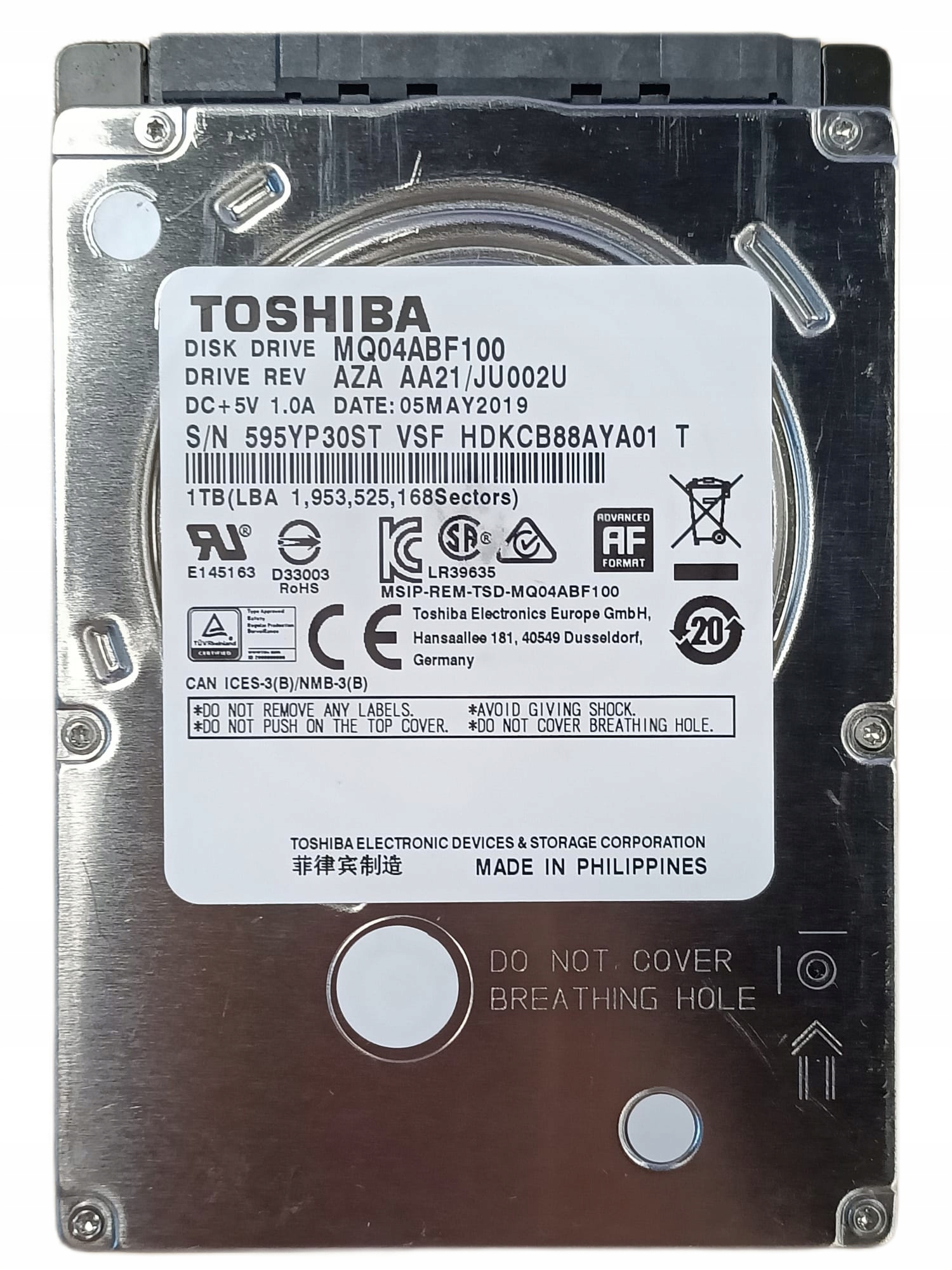 DYSK TWARDY HDD TOSHIBA 1TB 2,5" MQ04ABF100 H870