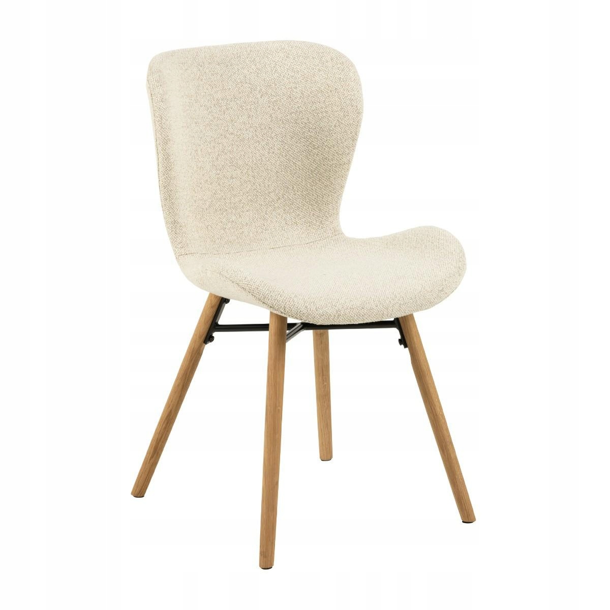 Čalúnená stolička do jedálne, kuchyne, obývačky, béžová, dubové nohy Batilda