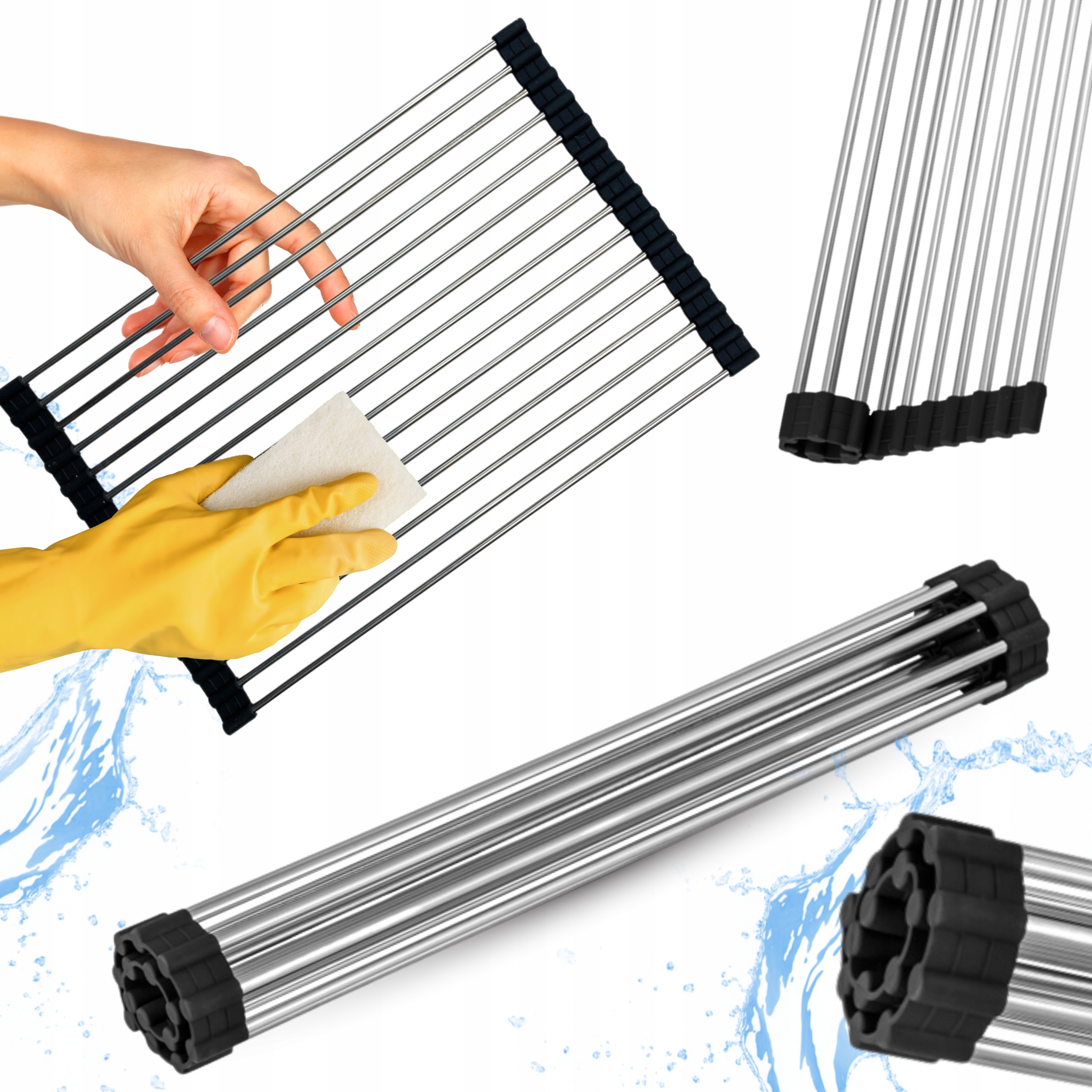 Podložka Na Sušení nádobí Odkapávač rolovací na dřez Kuchyňský sušák skládací