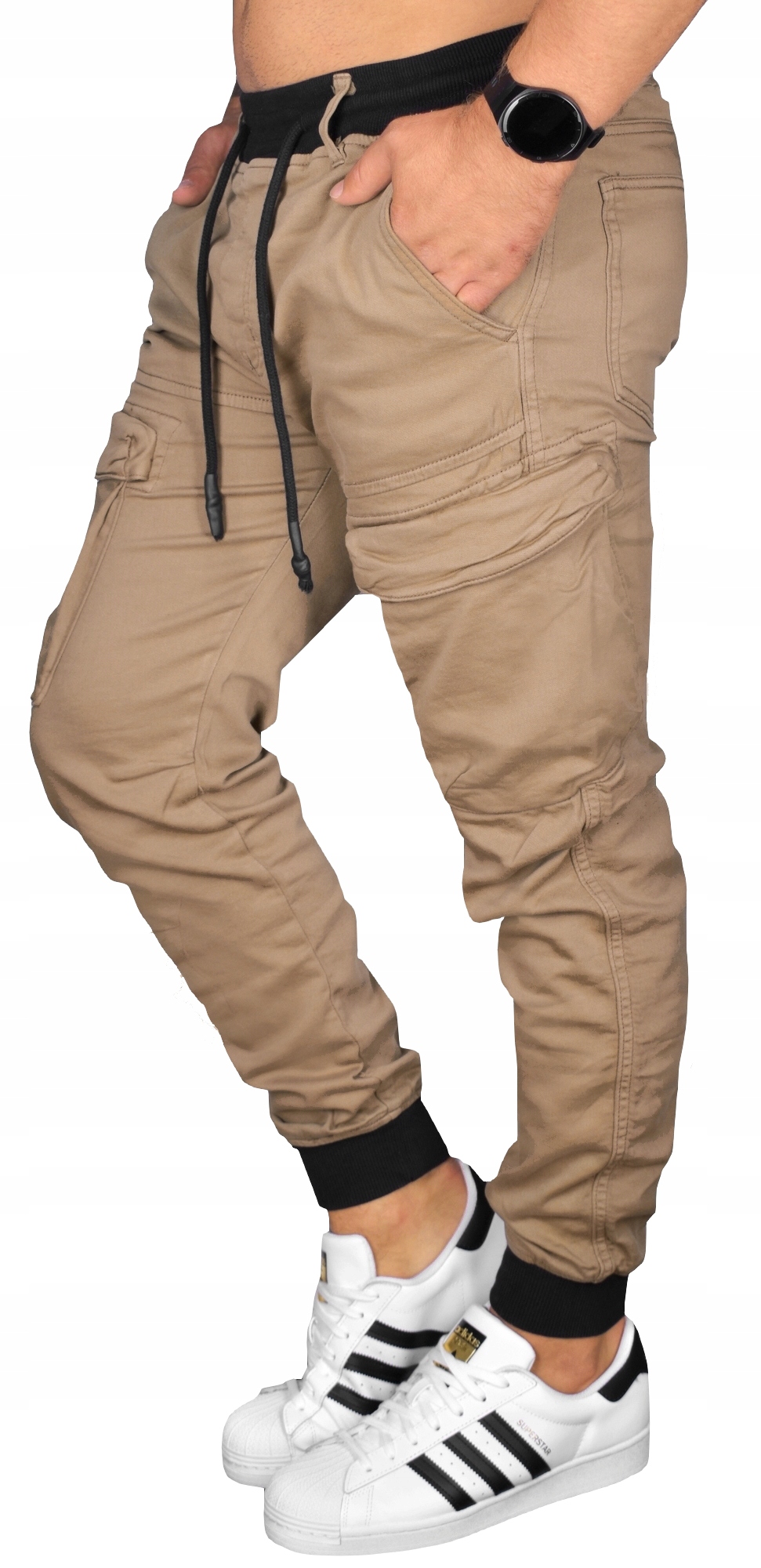 MĘSKIE JOGGERY BOJÓWKI SPODNIE ŚCIĄGACZE JAKOŚĆ Marka inna