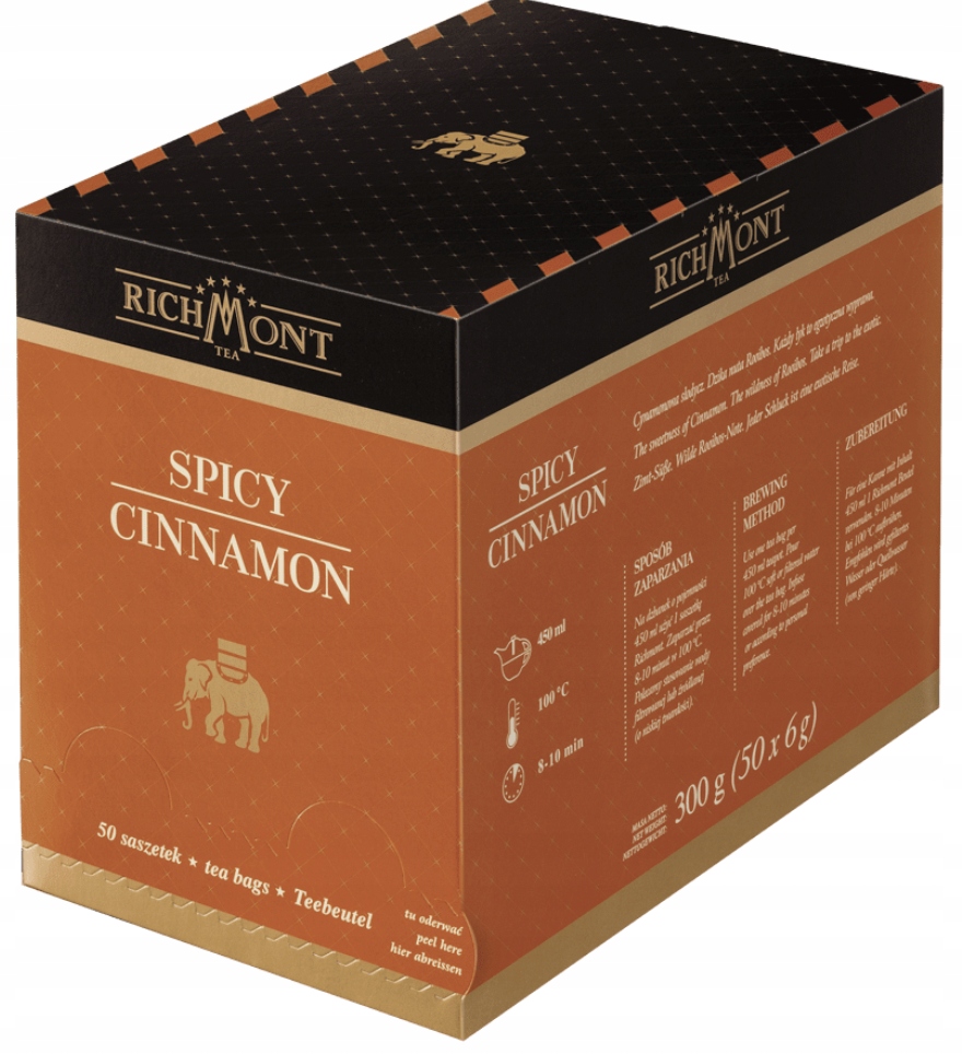 Ovocný Čaj Richmont Spicy Cinnamon 50 sáčků Bylinný v sáčcích