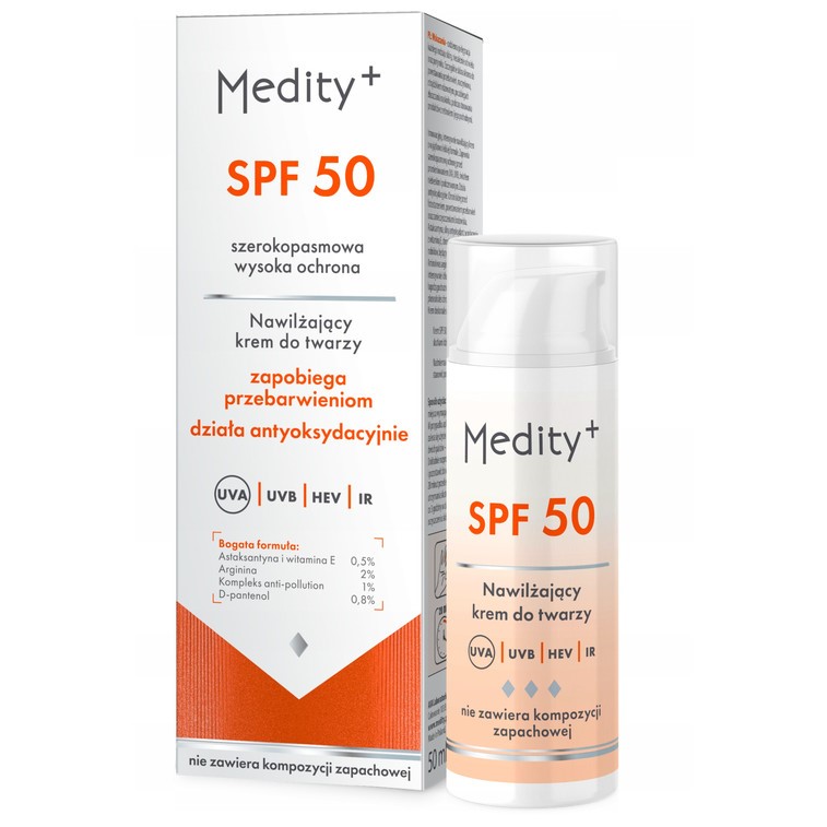 Medity+ Spf 50 Hydratační krém na obličej 50 ml