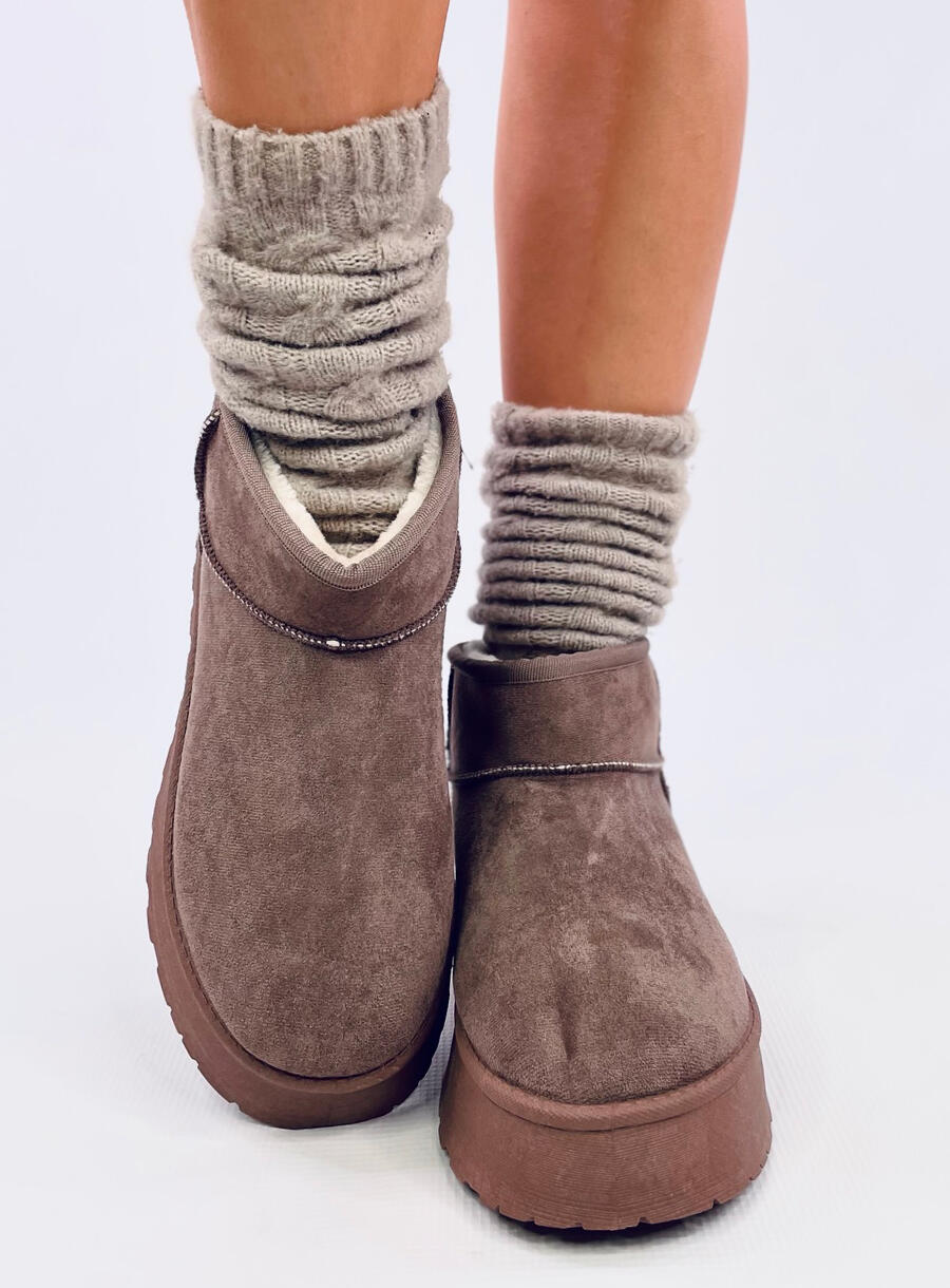 Emusy na platformie krótkie RODMANS KHAKI 39 Marka bez marki