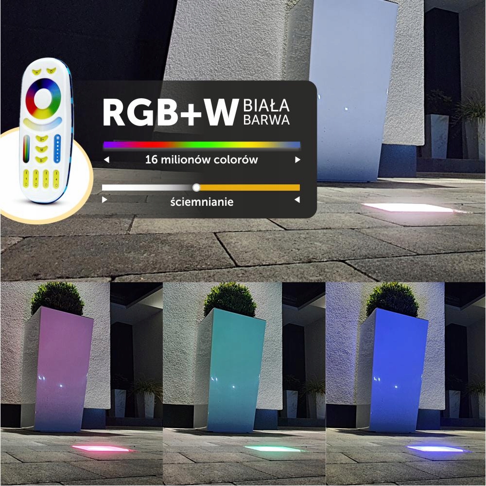 20x Kostka Brukowa LED LedBruk 24V Naturo RGBW BZ Moc znamionowa 5.7 W