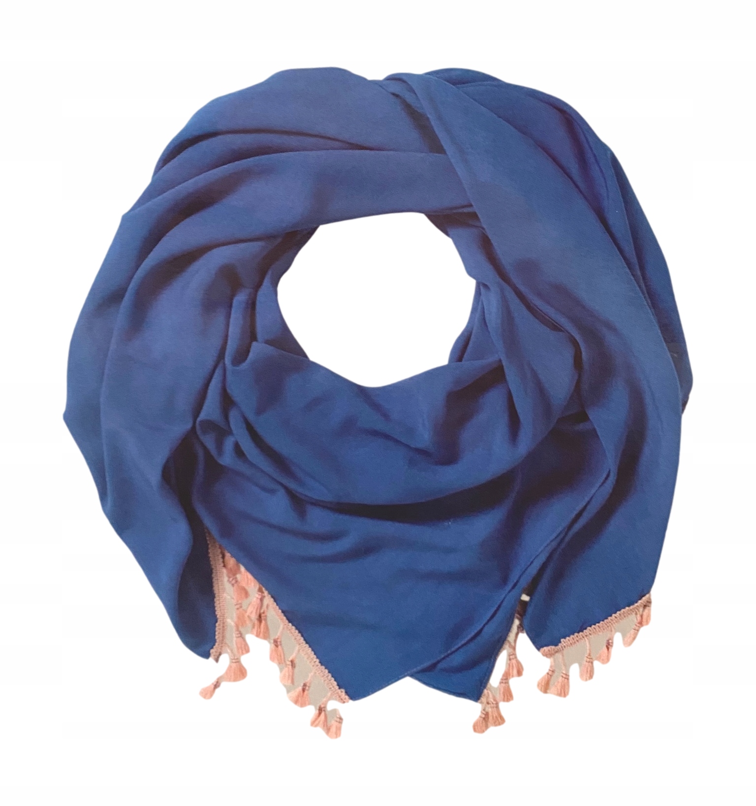 

Chusta Apaszka Szal Szalik frędzle Niebieska