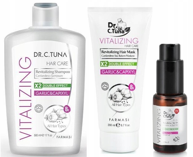 Farmasi Dr. C. Tuna Vitalizing szampon 500 ml maska 200 ml olejek 30 ml
