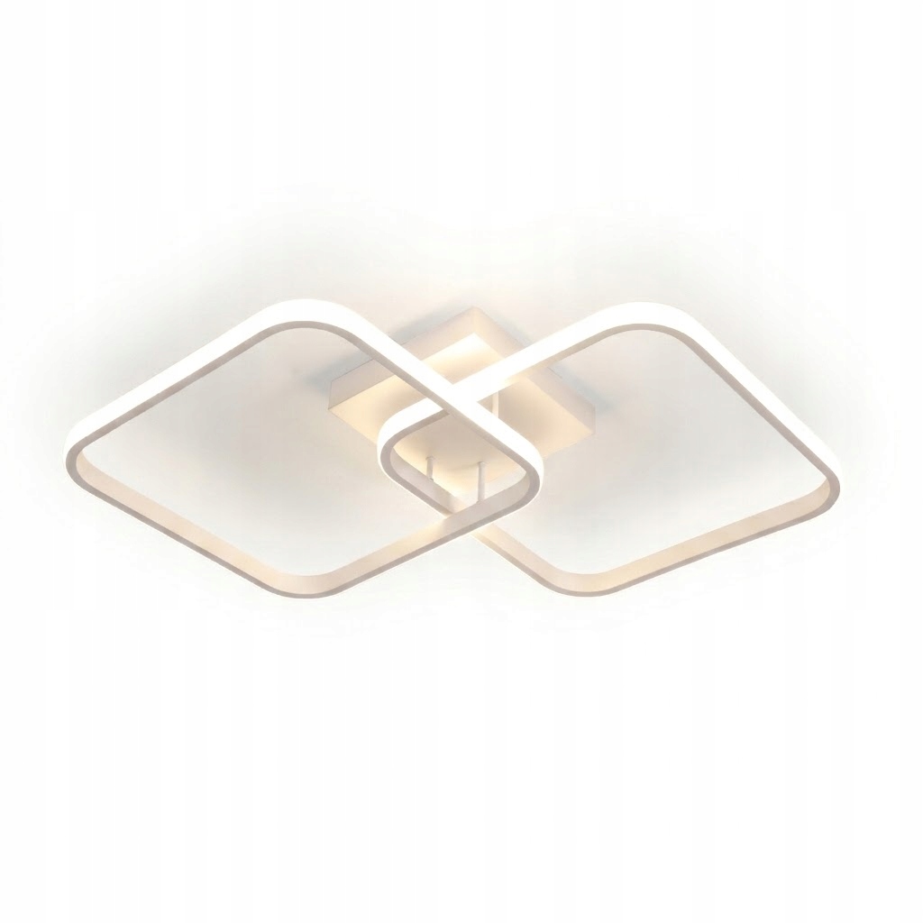 LAMPA SUFITOWA LED ŻYRANDOL KWADRAT BIAŁY NOWOCZESNY 42W 4500K
